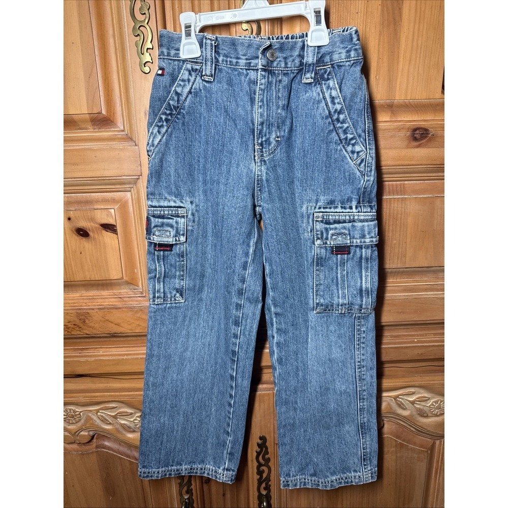 Vintage Tommy Hilfiger Cargo Jeans Kids 7 Y2K 2002
